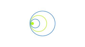 verde punto conmovedor cambiando concéntrico círculos cargando icono animación. animado cargador aislado en blanco transparente. web diseño componente 4k . buffer, hilandero, precargador usuario interfaz elemento video