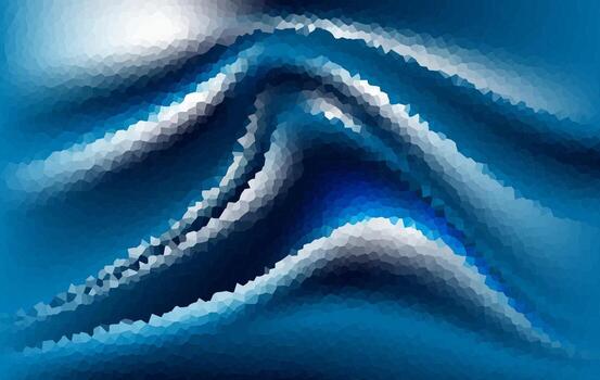 Abstract cool blue polygonal mosaic background with smooth gradient and crystal texture for modern digital artwork vector