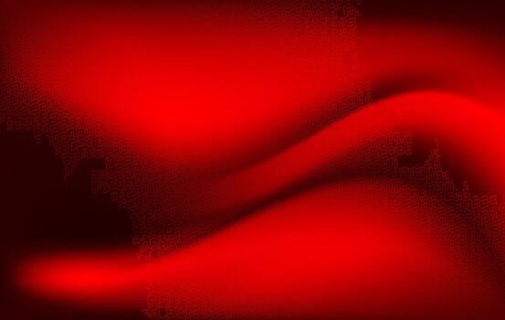 Stylish red background with flowing curves and minimal geometric design vector