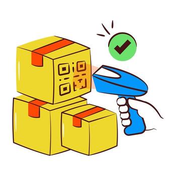 diseño de código de barras escanear vector