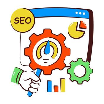 Modern hand drawn icon of system speed optimization vector