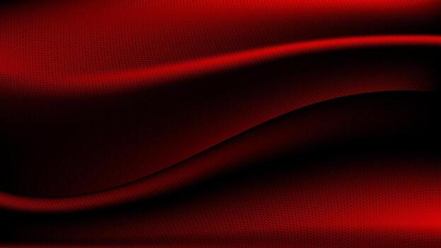 Abstract red fabric drapery wave fold background with particles texture luxury style vector