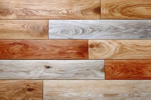 Wood flooring texture creating a multicolor abstract pattern photo