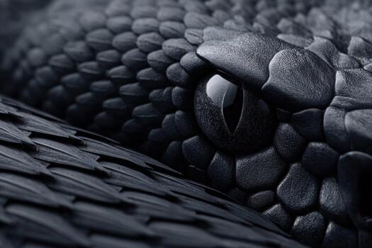 A close up of a snake's head photo