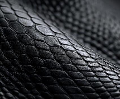 Black snake skin texture background photo