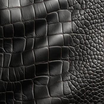 Black crocodile skin texture background photo