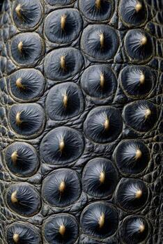 An alligator skin with spikes on it photo