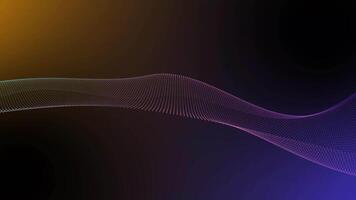 resumen digital serpenteado ola y partícula animación con punteado antecedentes video