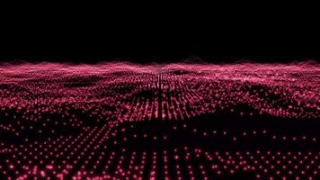 animado abstrato Sombrio fundo com vermelho pontilhado ondulado linhas padronizar Projeto elemento ciclo dentro 4k video