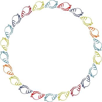 Snail simple round frame. grape snail with empty space for your text. Baby shower design vector