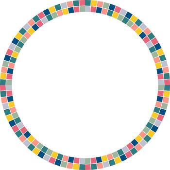 Doodle frame with colorful elements. Trendy graphic template. empty frame box vector