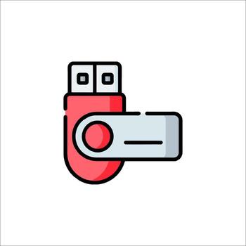 USB Flash Drive Icon Data Storage Memory Stick vector