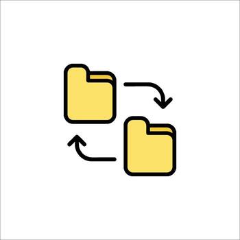 File Transfer Icon Data Migration Backup and Synchronization, IT concept vector