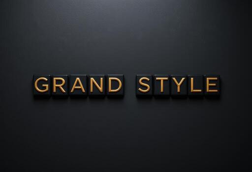Elegant Grand Style Typography on Dark Background for Design and Art Projects photo