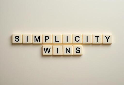 Simple Message about Winning through Minimalism and Clarity in Design photo