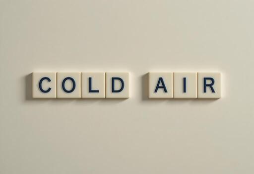 frío aire texto en alfabeto losas estilo losas en un llanura antecedentes foto