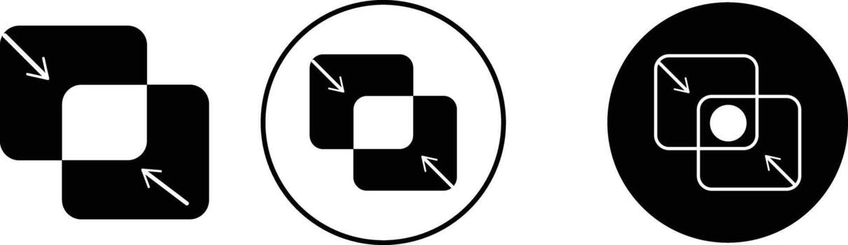 Merge icons set. Combine Symbols. Data Merge sign. Join and Connect Symbol. Consolidate and Combine Icons vector