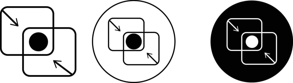 Merge icons set. Combine Symbols. Data Merge sign. Join and Connect Symbols. Consolidate and Combine Icons vector