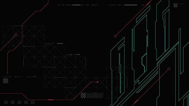 Abstract hi tech horizontal retro futuristic and sci-fi background with cyberpunk style design vector
