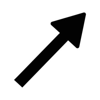 An arrow pointing up on a white background vector