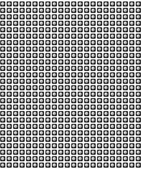 Square grid Halftone pattern with 3d Circle creats Visual depth illusion background, Geometric Pattern Texture Effect. vector