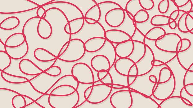 Red Line Scribble Abstract Banner Pattern Background Simple Art. Illustration vector