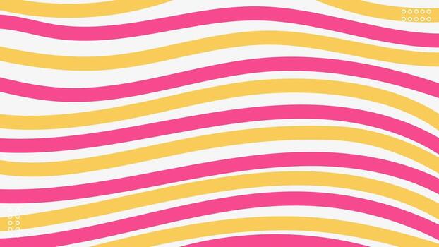 Abstract Lines Waves Yellow White and Pink Background Groovy Stripe Pattern Design. Illustration vector