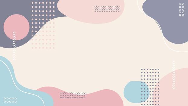 Abstract shapes in pastel colors vector