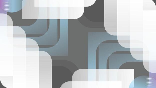 Abstract Background Gray Modern Geometric Rounded Rectangle Overlap. Illustration vector