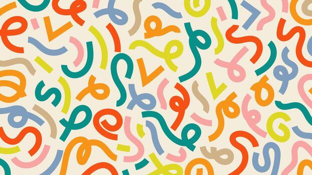 resumen vistoso memphis geométrico antecedentes retro estilo formas diseño. ilustración vector