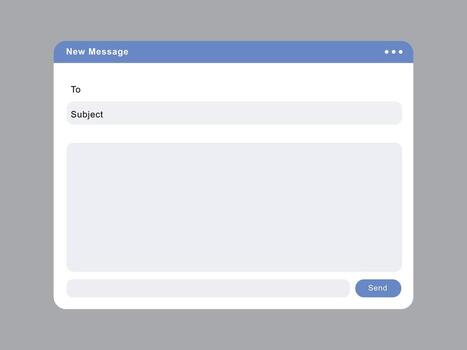 New message template for user interface vector
