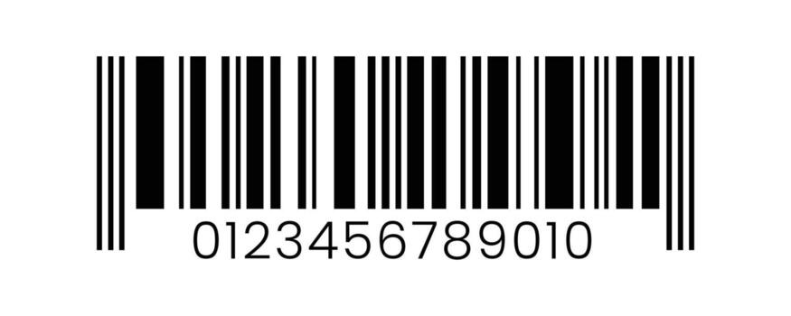 Generic barcode with numbers vector
