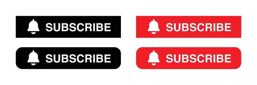 Subscribe button illustration. Subscribe button for social media. Subscribe to channel, blog and newsletter vector