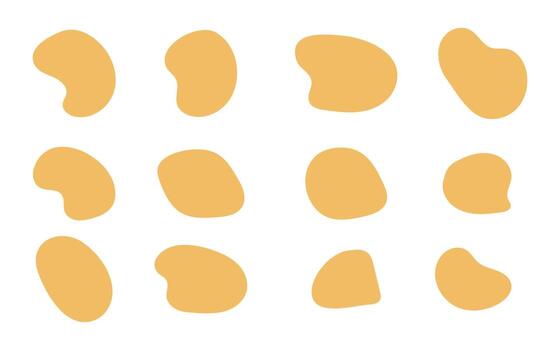 Set of abstract blob shapes vector