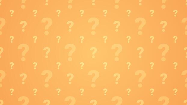 Simple Clean Horizontal Orange Horizontal Background Design With Question Mark Pattern vector