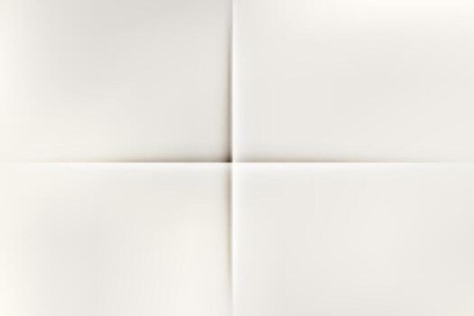 Folded white paper sheet mockup. Blank template for letter and menu. Textured page with shadows and wrinkles. vector