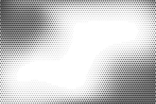 trama de semitonos cómic resumen antecedentes. punteado geométrico degradado impresión en blanco fondo. píxel grunge degradado con ondulado ruido. desvanecerse con puntos para cómic y manga carteles vector