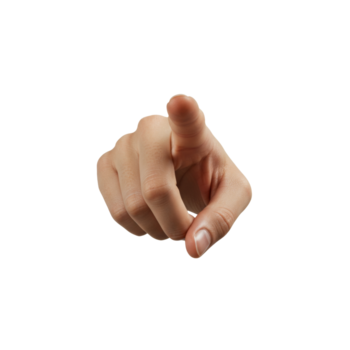 umano mano puntamento in direzione voi per enfasi, ideale per chiamata per azione o scelta concetti, isolato mano gesto per grafico disegni, e presentazioni png