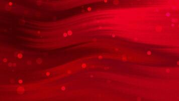 Abstract red waves with glowing bokeh lights, a smooth, flowing background suitable for festive occasions or elegant designs video