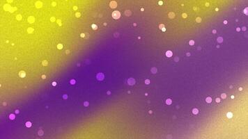 abstrakt bakgrund med bokeh lampor och lutning täcka över i gul och lila video