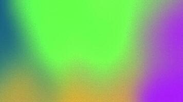 Vibrant abstract gradient background with a subtle grainy texture, showcasing a smooth transition of bright green, purple, and yellow hues, ideal for modern digital design video