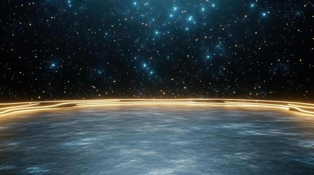 A space background with stars and a planet photo