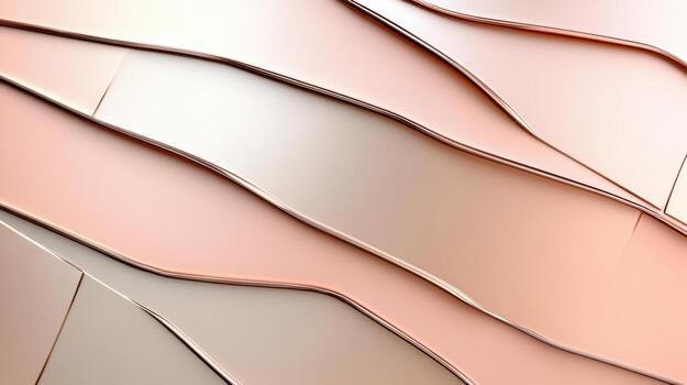 un 3d representación de un metálico pared con ondulado líneas foto