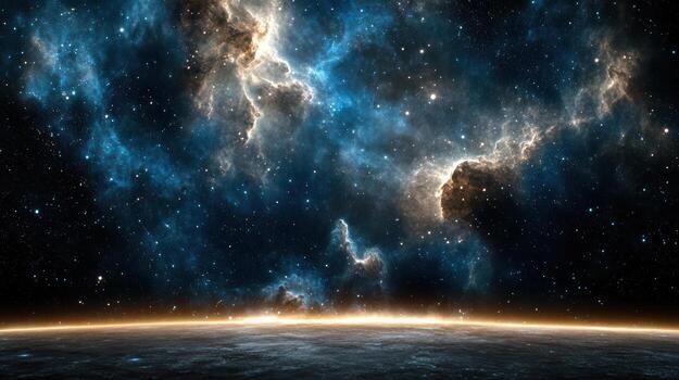 The earth and the galaxy are seen in this image photo