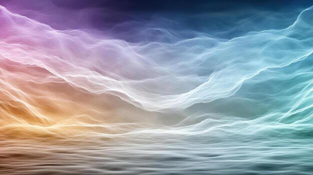 Colorful abstract background with waves and clouds photo