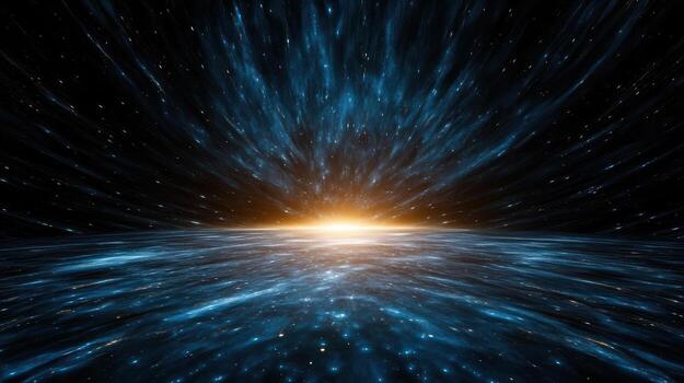 A space background with stars and a bright light photo