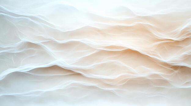 Abstract white and light brown waves on a white background photo