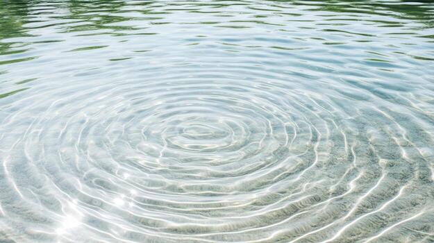 A circular pattern of water ripples in the water photo
