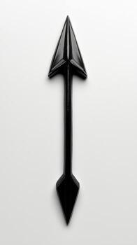 A black arrow on a white background photo
