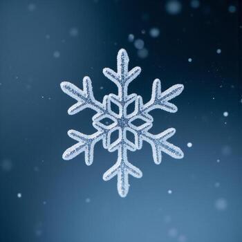 Artistic Rendering of a Snowflake as a Symbol of Uniqueness photo
